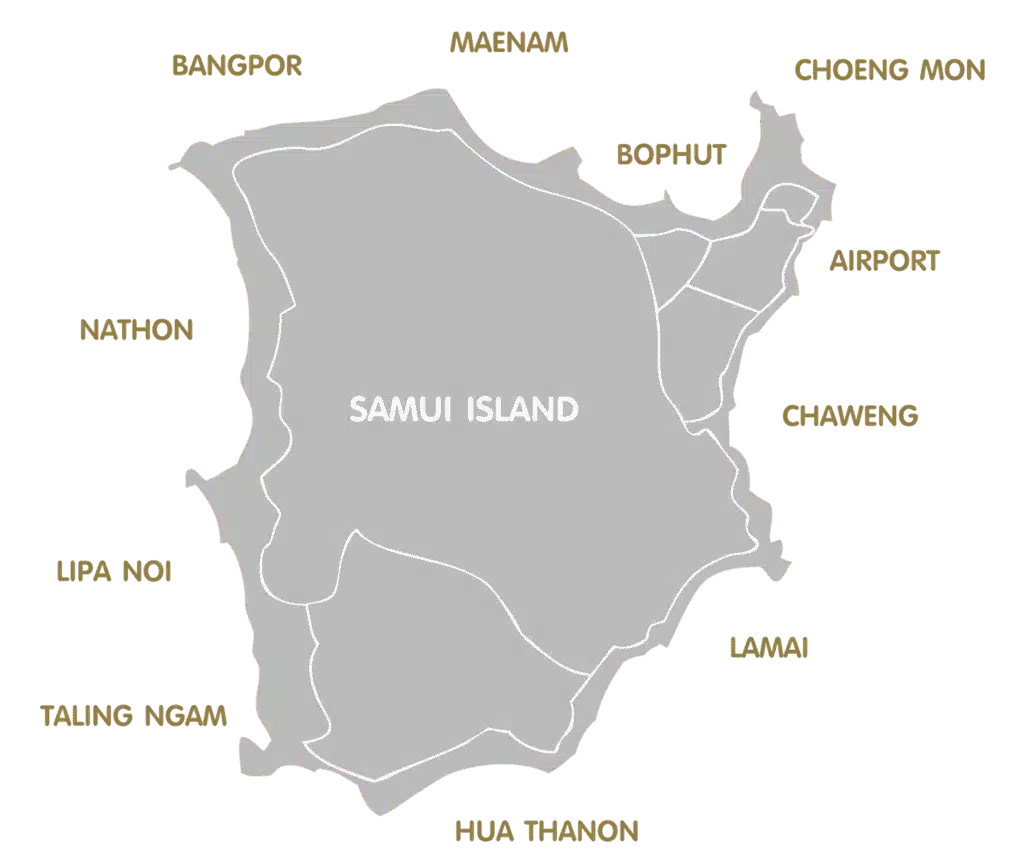 Koh Samui island map